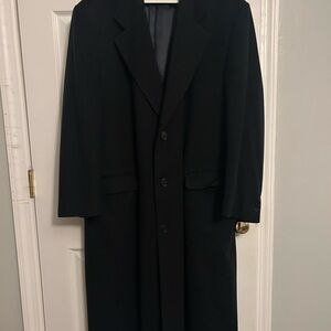 Classic Black Men's Overcoat